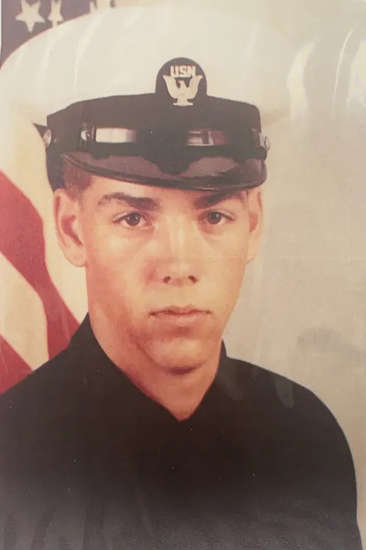 Young John Franklin Wiley in Navy uniform